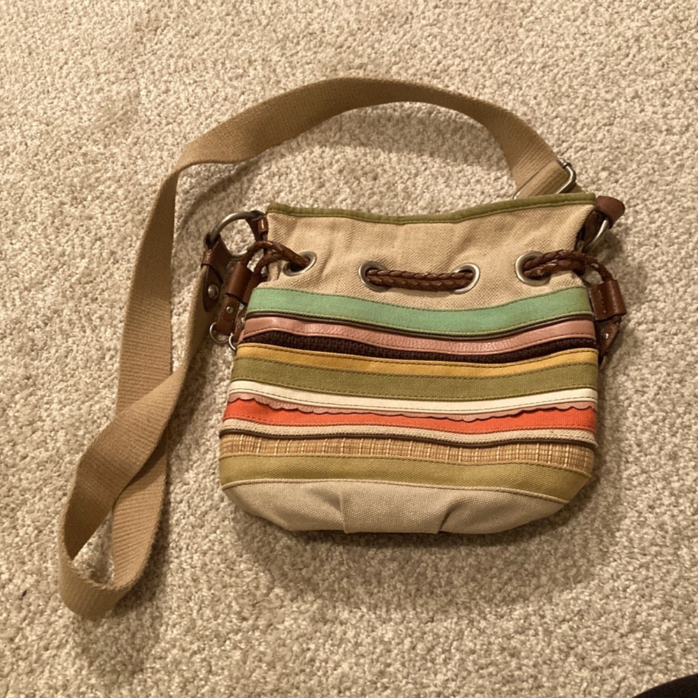 Striped Fossil Cross-body